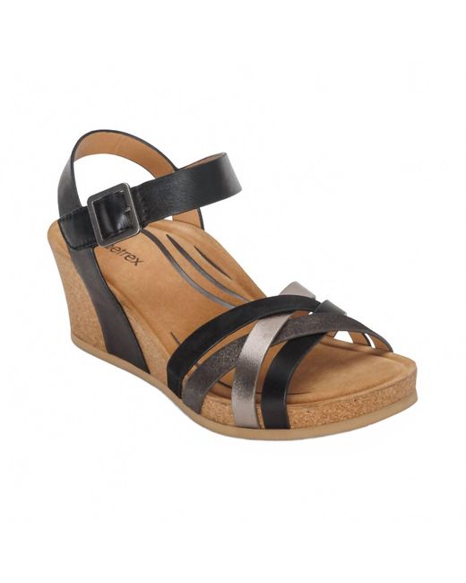 Aetrex Metallic Noelle Wedge