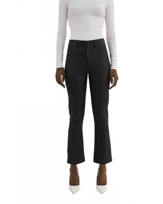 Lamarque Black Faris Stretch Leather Pants