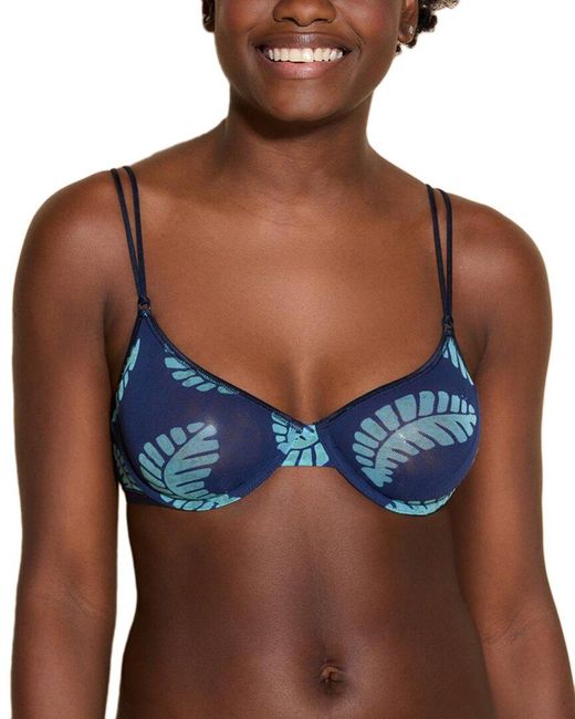 Cosabella Blue Soiree Confidence Printed Molded Bra