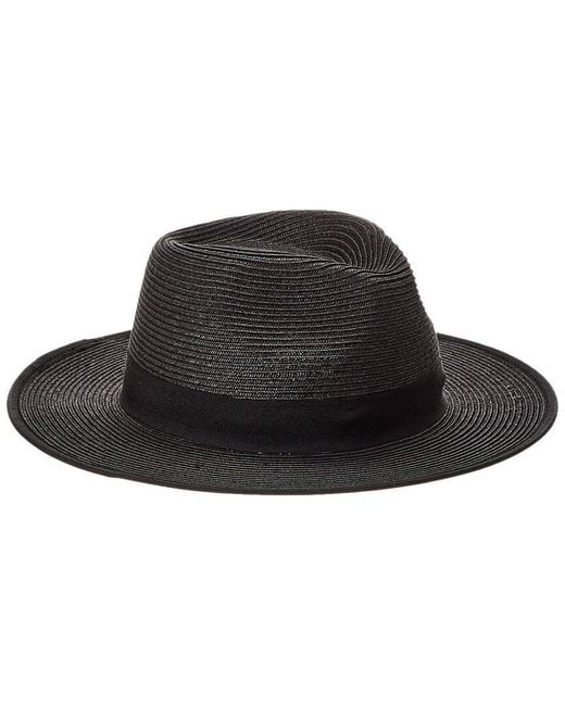 Bruno Magli Black Packable Fedora