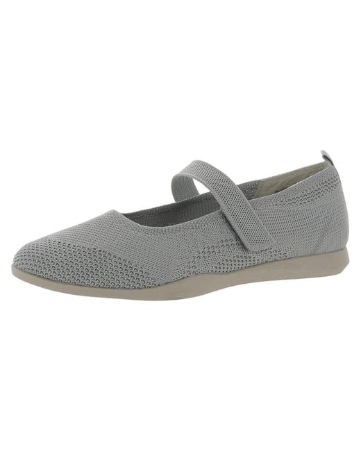 White Mountain Gray Playful Slip On Comfort Mary Janes
