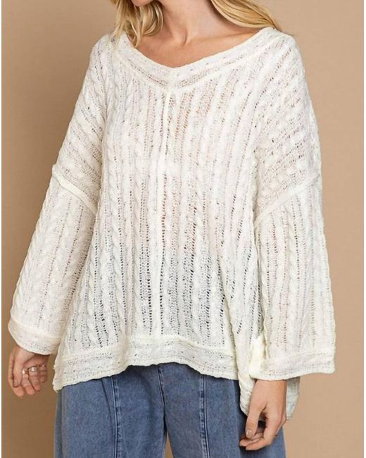 Pol White Thin Sweater