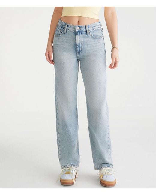 Aéropostale Blue High-Rise Baggy Jean