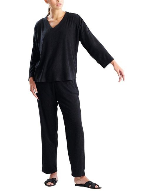 Natori Blue Terry Lounge Set