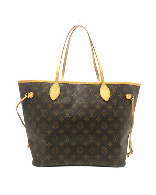 Louis Vuitton Neverfull Mm Canvas Tote Bag (pre-owned) in Black | Lyst
