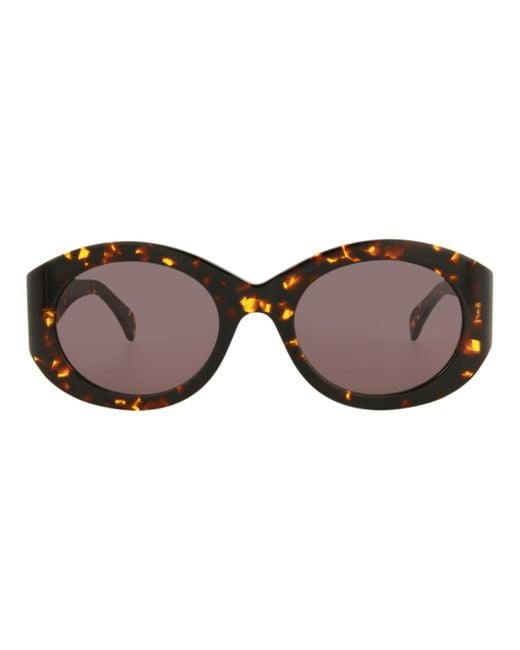 Alaïa Brown Round-frame Acetate Sunglasses