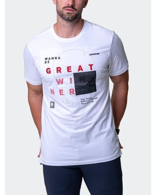 Maceoo White Signature Luxe Cotton Tee for men