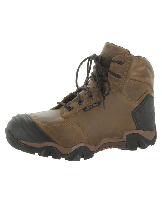 Chippewa Brown Cross Terrain Leather Slip Resistant Work & Safety Boot for men