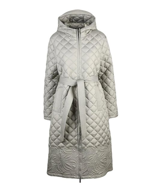 K-Way Gray Sage Quilted Polyester Down Jacket