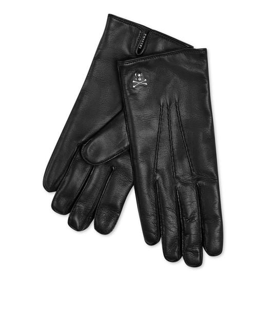 Philipp Plein Gray Mid-Gloves Skull for men