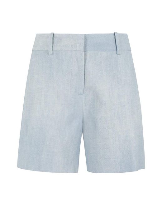Ermanno Scervino Blue Tailored Light Emy Shorts