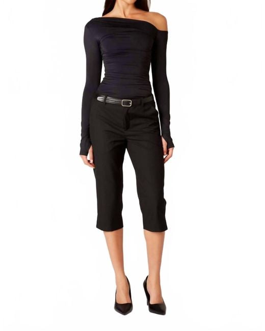 Astr Black Cleo Long Sleeve Top