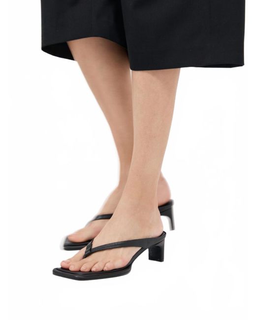 St. Agni Black Flip Flop Sandals