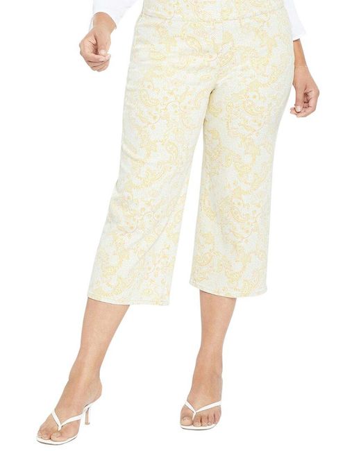 NYDJ Cotton Plus Wide Leg Capri Pull On 
