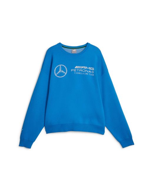 PUMA Blue Mercedes Amg-petronas F1 Statement Knitted Motorsport Sweater for men