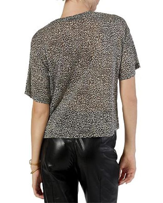 Joie Gray Alessandra Printed Short Sleeves Blouse