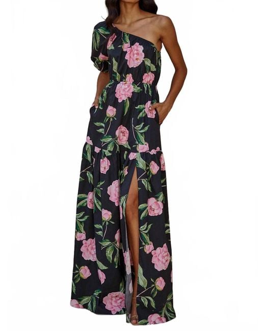 MISA Los Angles Black Eve Maxi Dress