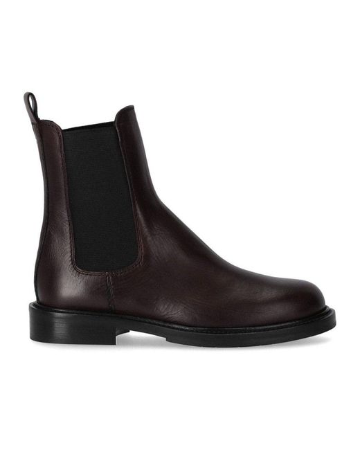Guglielmo Rotta Black Peg Burgundy Chelsea Boot
