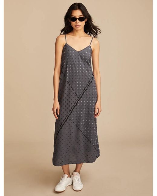 Lucky Brand Natural Textured Patchwork Dress