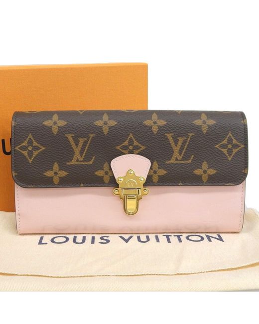Louis Vuitton Metallic Cherrywood Leather Wallet (pre-owned)
