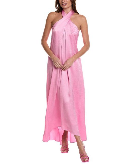 ML Monique Lhuillier Pink Maxi Dress