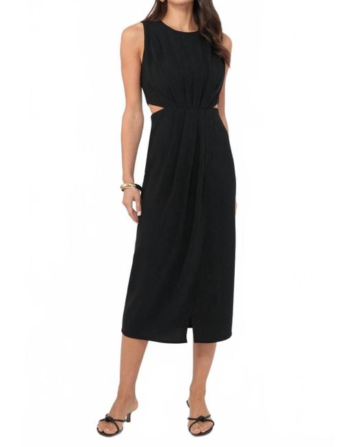 Greylin Black Ednis Cut Out Midi Dress