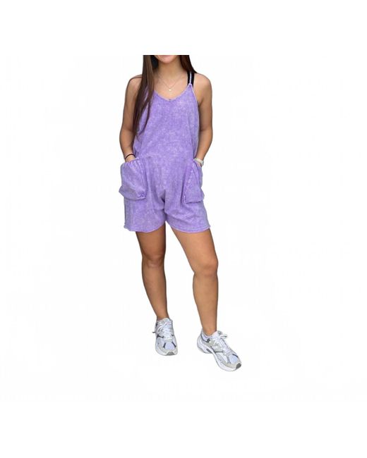 Zenana Purple Spaghetti Strap Romper