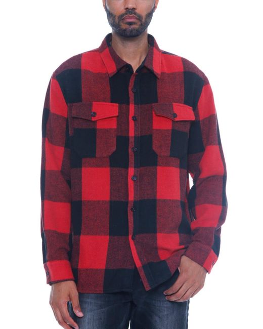 TRUEDAMES Checkered Soft Flannel Shacket for men