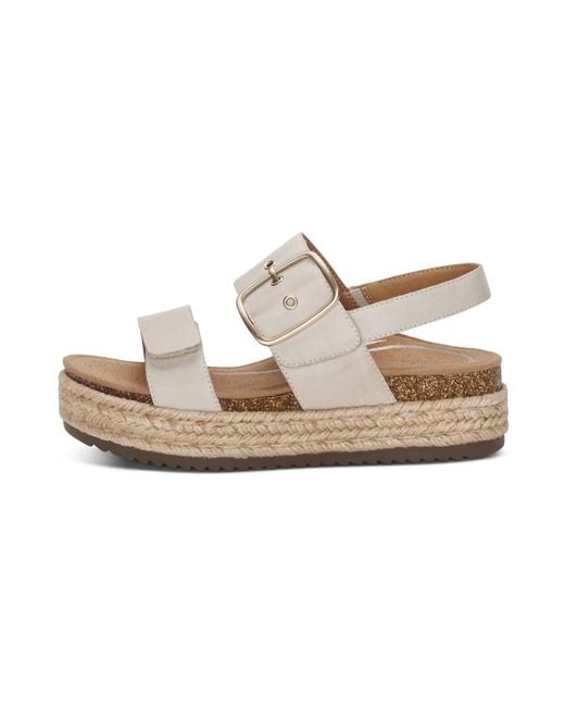 Aetrex Metallic Vania Platform Sandals