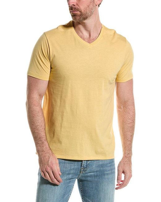 Vince Yellow V-neck T-shirt for men