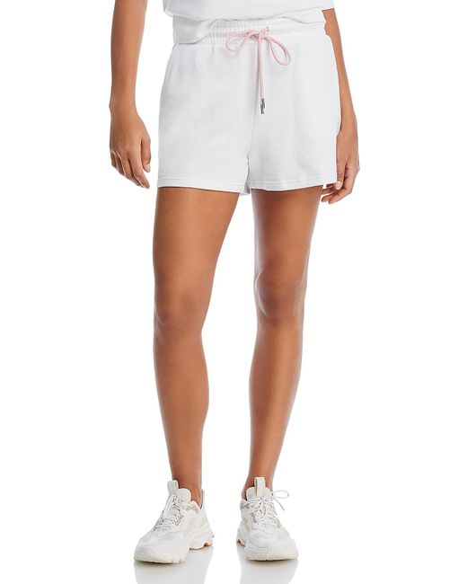 Aqua White High Rise Mini Casual Shorts