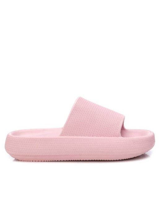 Xti Pink Rubber Flat Sandals