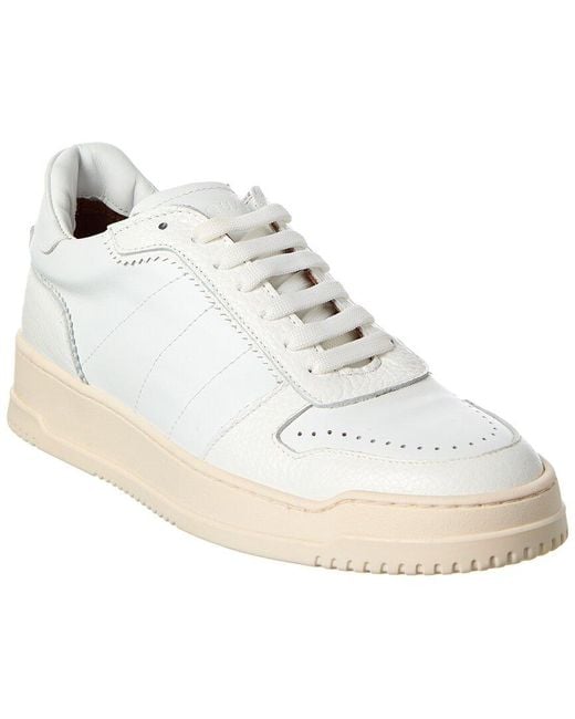 Aquatalia White Cristo Leather Sneaker for men