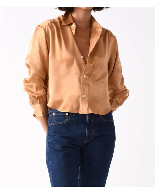 CISSA Blue The Belle Button Top