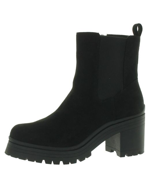 Anne Klein Zendaya Faux Suede Ankle Chelsea Boots in Black Lyst