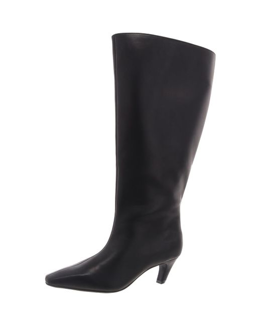 INC Black Sameyaxwc Extra Wide Calf Manmade Knee-High Boots