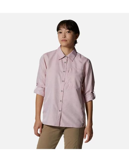 Mountain Hardwear Women's Purple Canyon Shirt Rosehip Long Sleeve