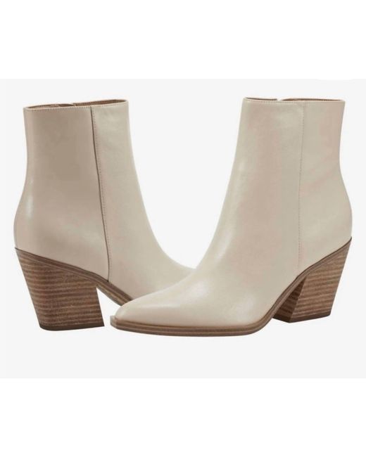 Marc Fisher White Fabina Leather Boots
