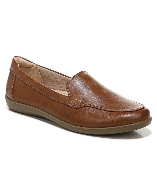 LifeStride Brown Nina Faux Leather Slip On Loafers