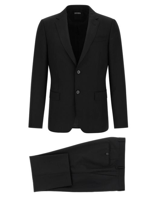 Zegna Black Wool Blazer for men