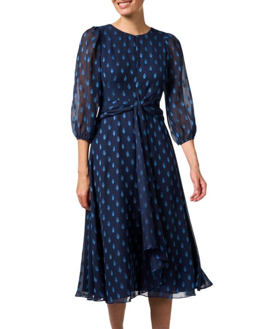 Shoshanna Blue Melrose Chiffon Dress