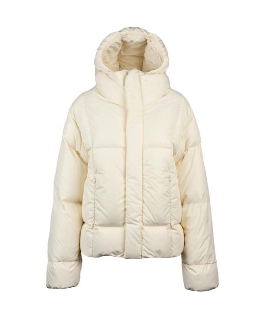 Bacon White Polyester Oaks Down Jacket