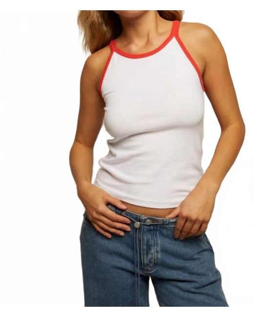 PERFECTWHITETEE Gray Shae Soft Cotton Jersey Tank