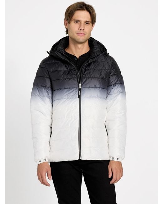 Guess White Harrison Ombre Puffer Jacket for men