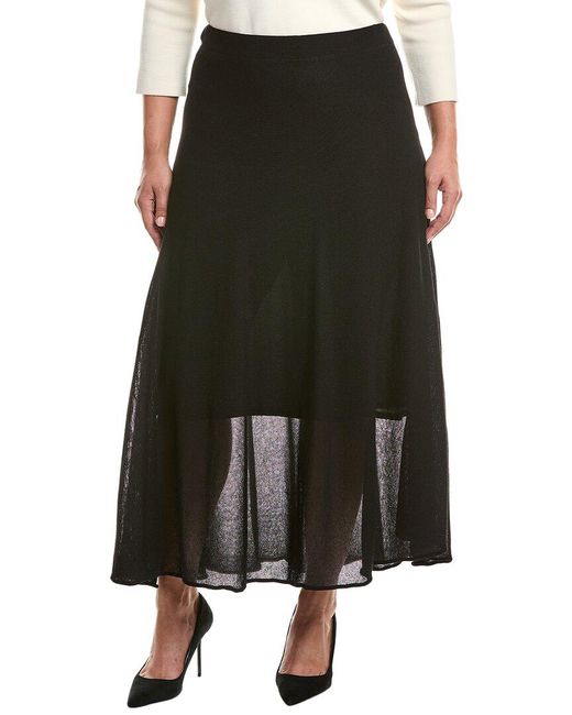 Marina Rinaldi Black Plus Dalmata Knitted Skirt