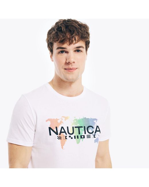 Nautica Mens Signal Flag Classic Fit Button Down Shirt