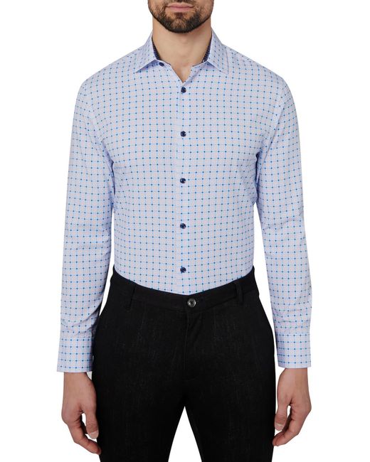 Con.struct Blue Collared Long Sleeve Button-down Shirt for men