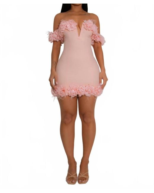 Diva Pink Petal Provocateur Floral Mini Dress