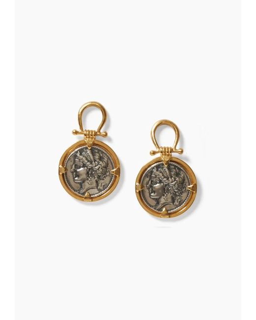 Chan Luu Metallic Imperatrice Coin Earrings