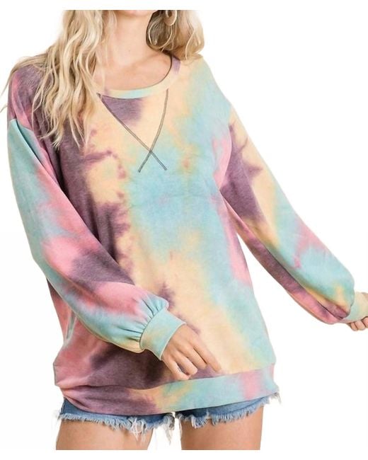 Bibi Blue Tie Dye Pullover